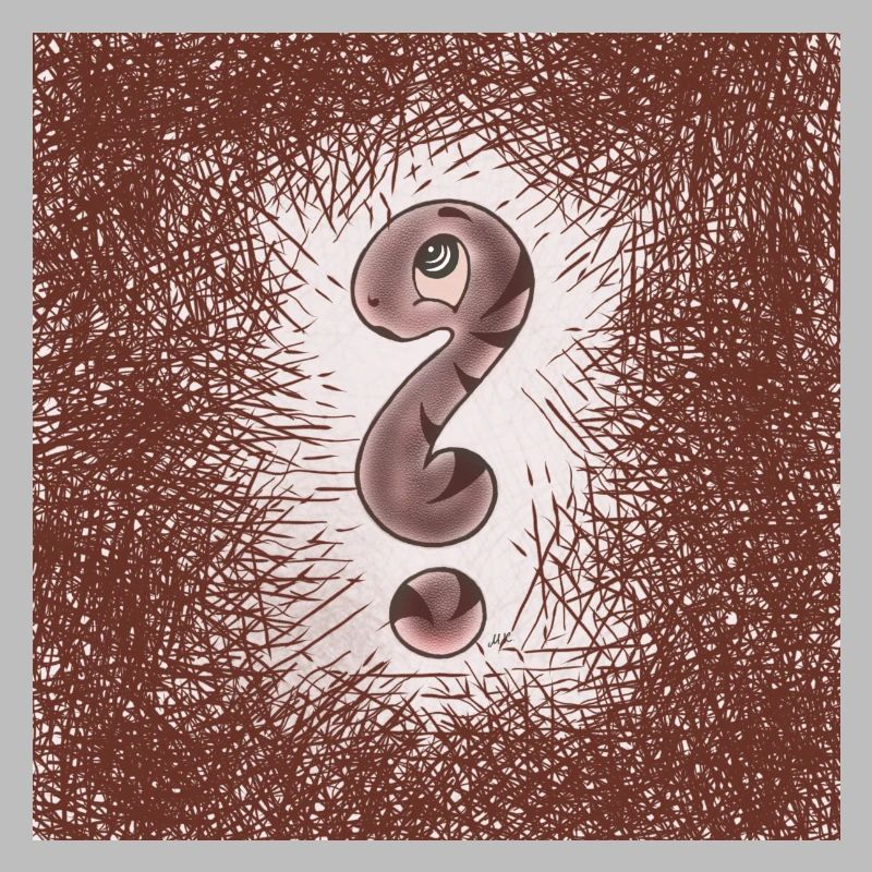 Mignon Point d’interrogation Serpent Brun