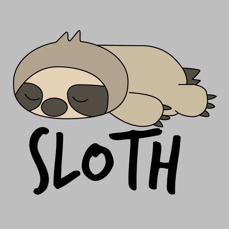 Sloth sleeping sloth lazy office work fun
