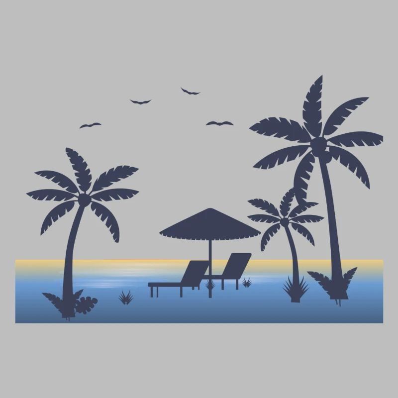 Palm trees on the beach
