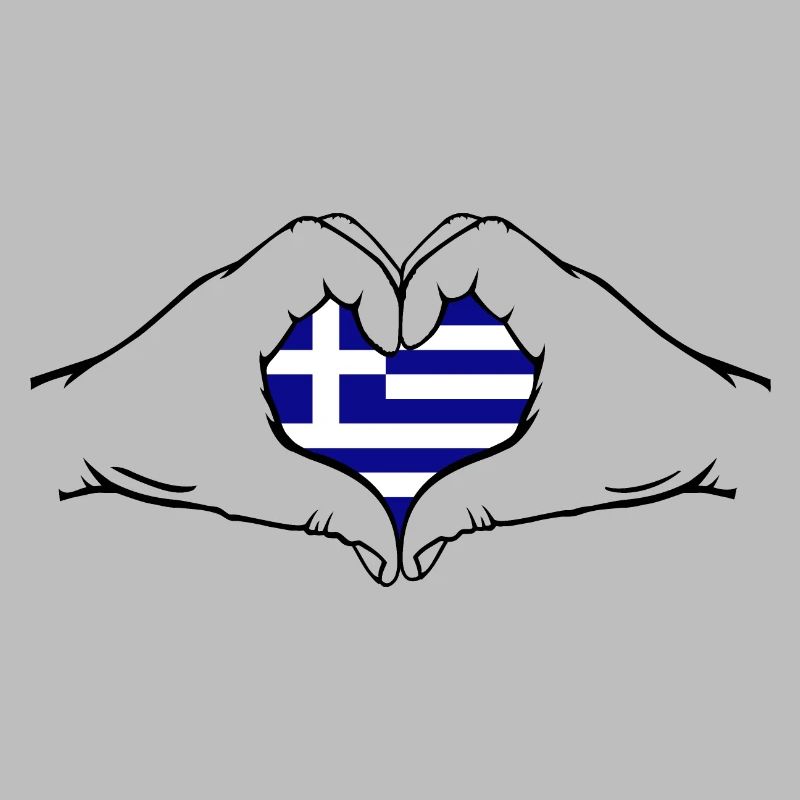 Grèce Forme de Coeur Avec Mains