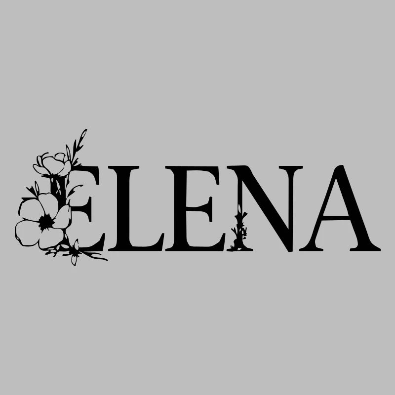 Elena | Name with Flower (Vectorgraphic)