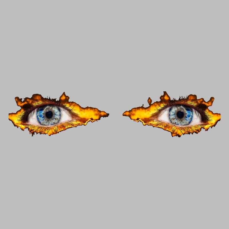 Explosion des yeux de feu