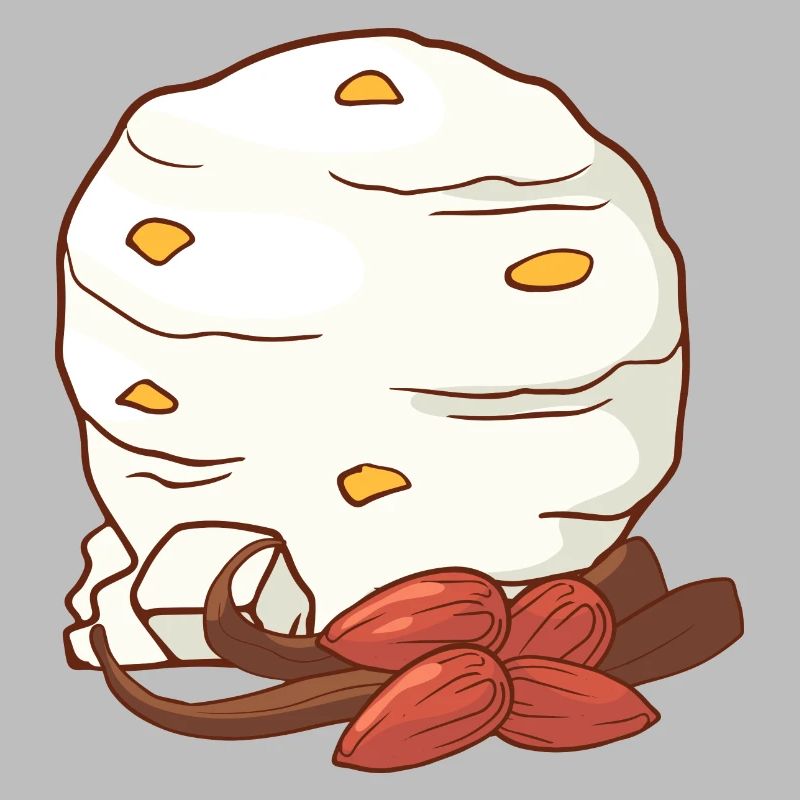 Vanille Mandel Eis Speiseeis Eiskrem Eiscreme