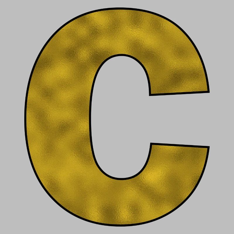 Buchstabe C Gold