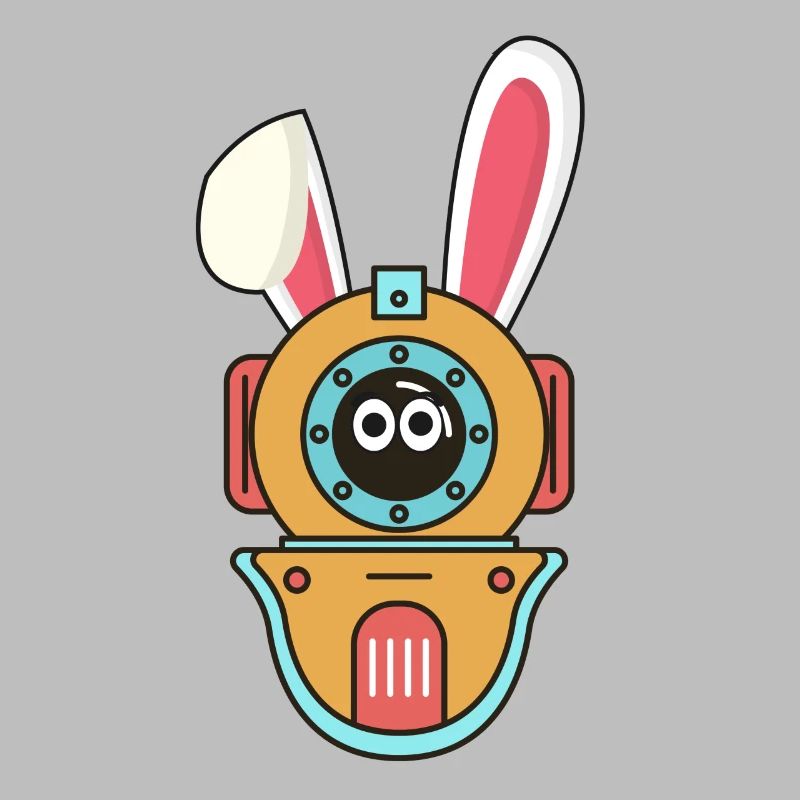 Dykning Diver bunny Easter Bunny Gift