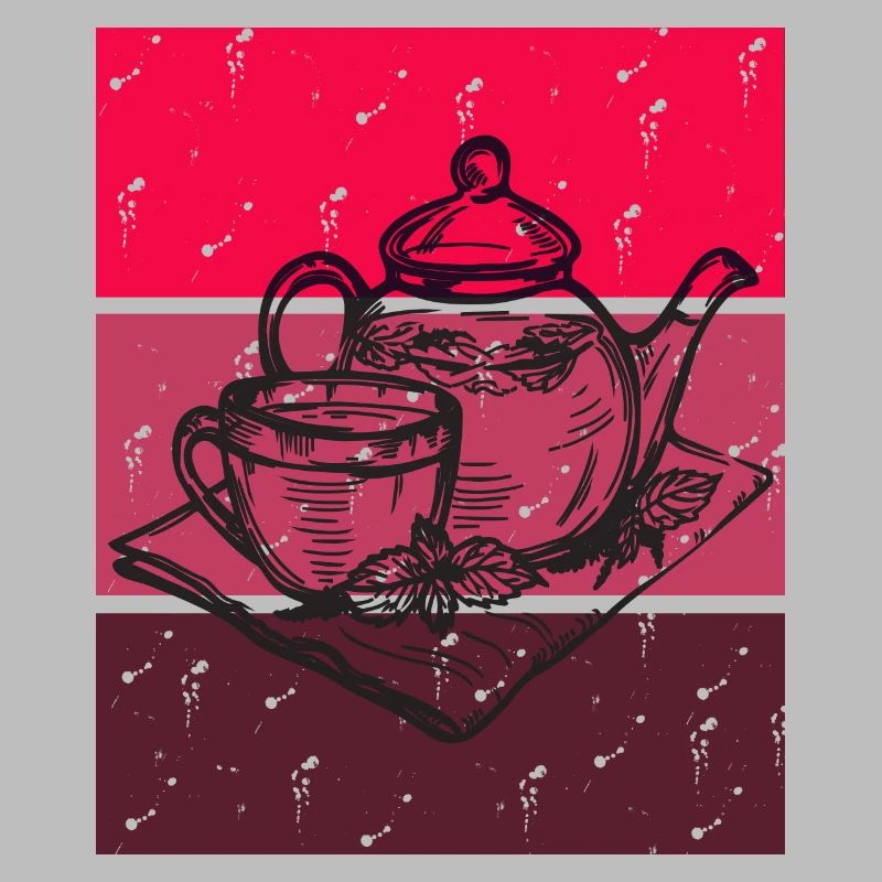 Red Retro Tea Time