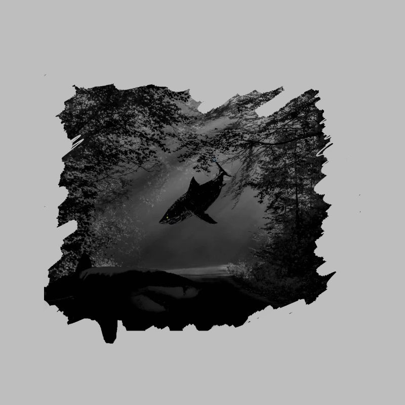 Shark - Black White - Idée de cadeau