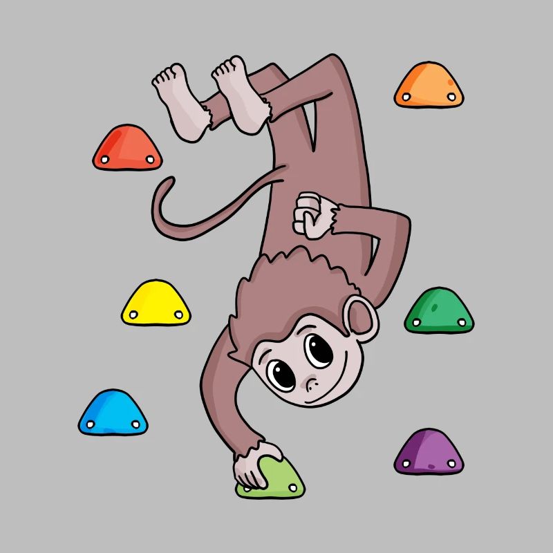 Monkey on the climbing wall - climbing - gift