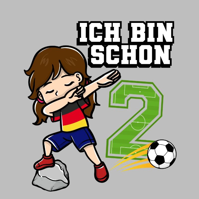 Fußball Mädchen Ich bin schon 2 Geburtstag