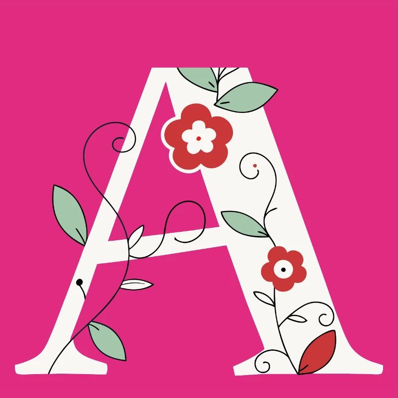 Buchstabe A Monogramm Retro