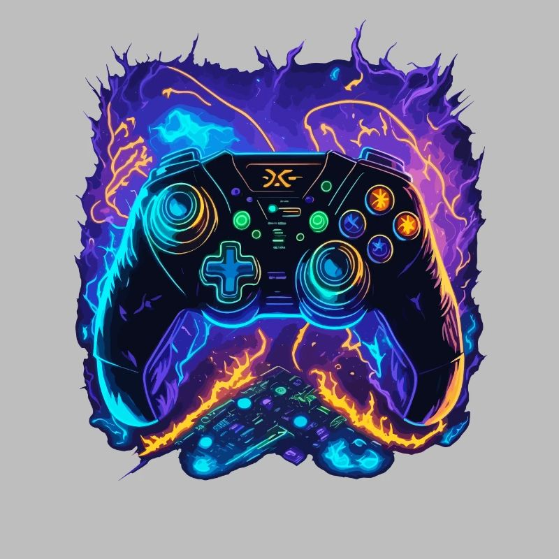 Powerful Gaming Controller Art