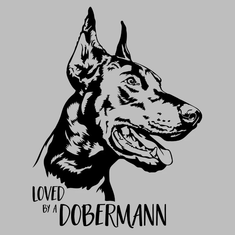 Loved by a Dobermann Hundespruch Wilsigns