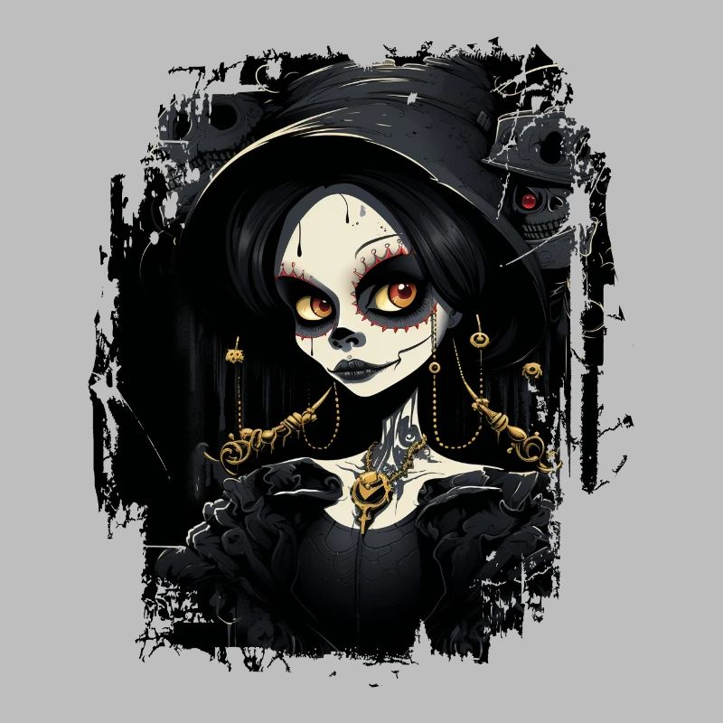 Süßes Gothic-Mädchen