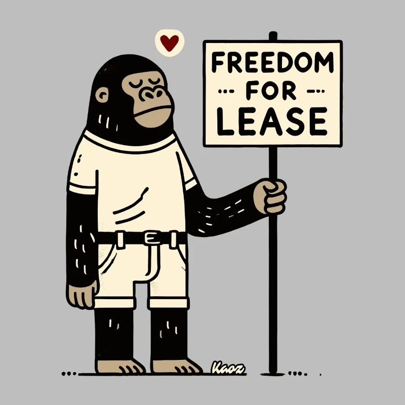 Freedom for Rent – Monkey with Shield