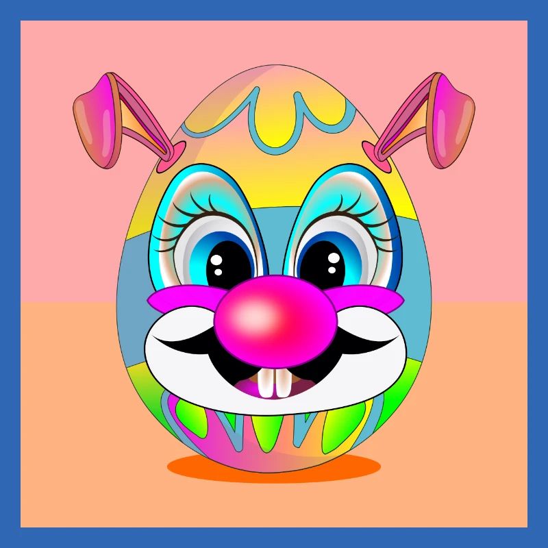 EASTER EGGS CLOWN EASTER BUNNY