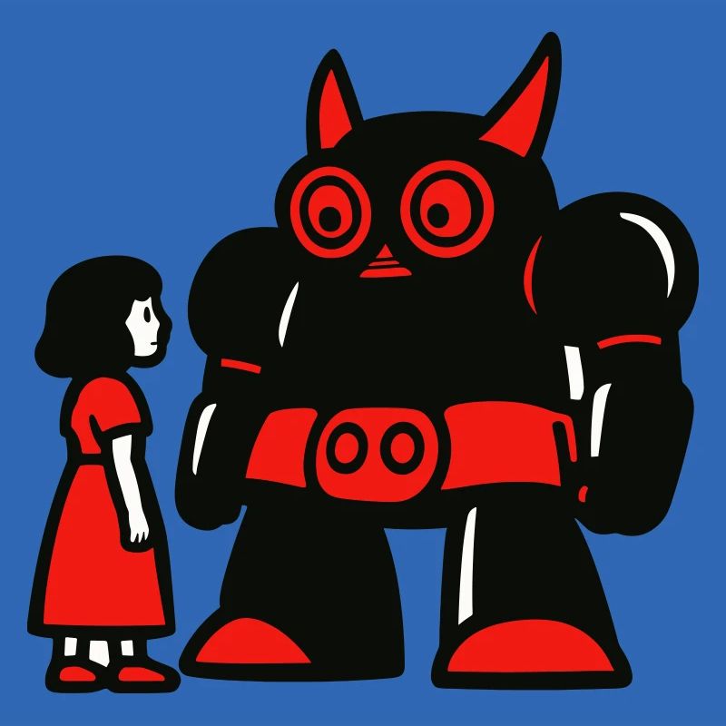 Fille et robot