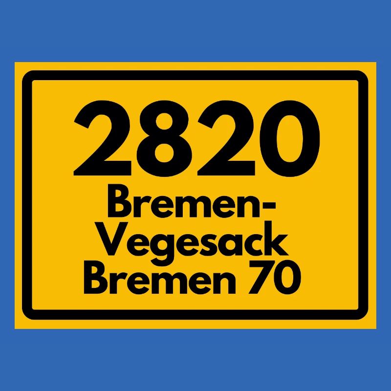 ANCIEN CODE POSTAL RÉTRO 2820 BREMEN VEGESACK !