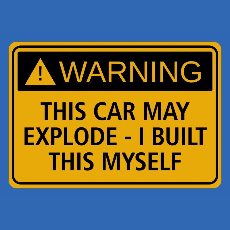 JDM sticker - this car may explode