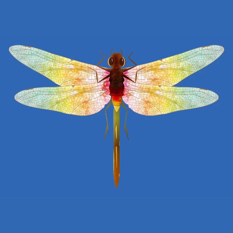 Libellule irisée – motif insecte en filigrane