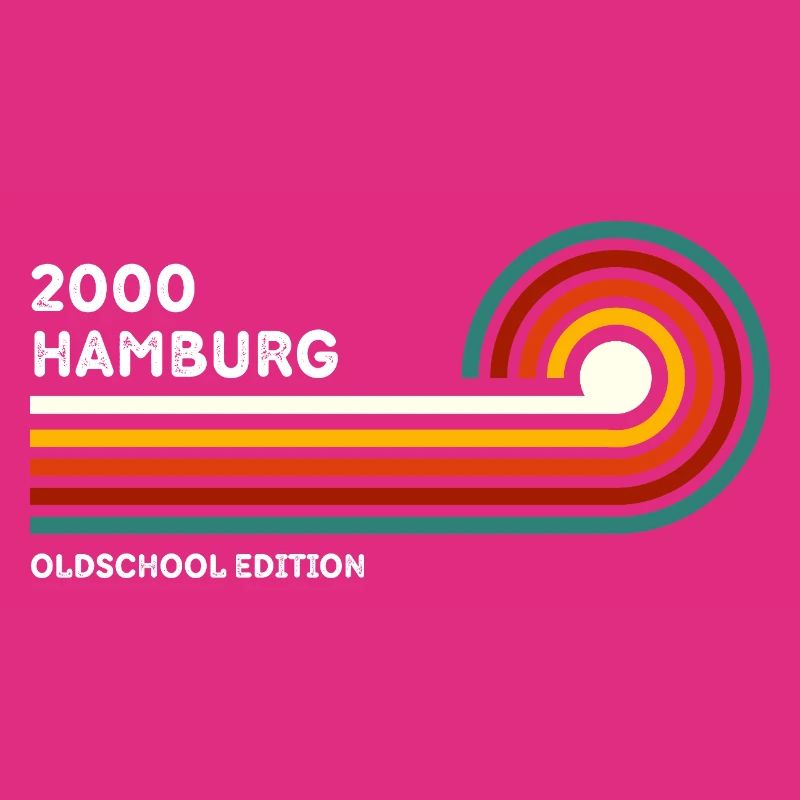 Hamburg Retro Shirt 2000 Code postal Souvenir Code postal
