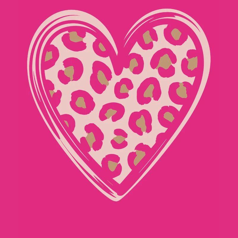Leopard Pattern Heart Design