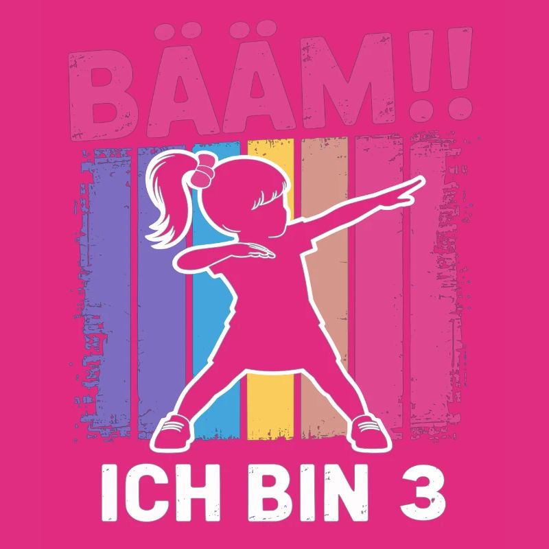 Bääm Ich bin 3 Dabbing Mädchen 3. Geburtstag