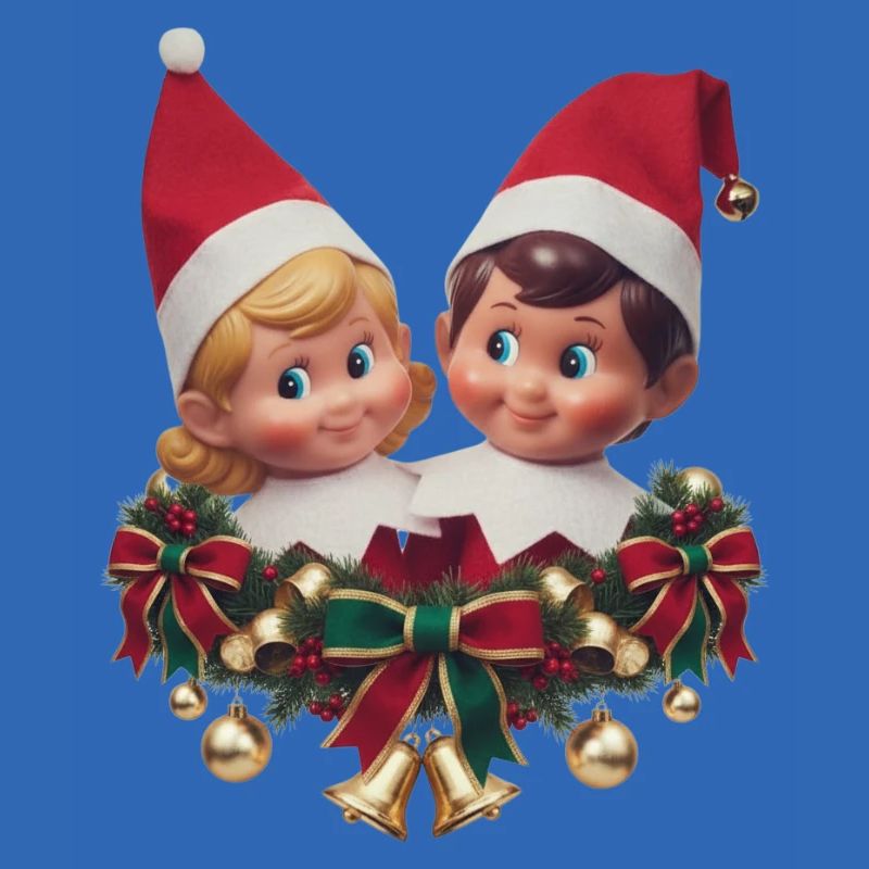 Pull de Noël mignon et festif Elf Duo