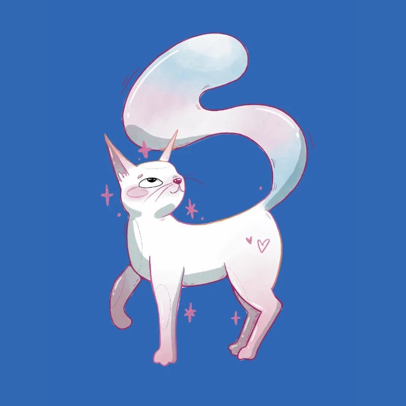 Fierté trans de chat mignon