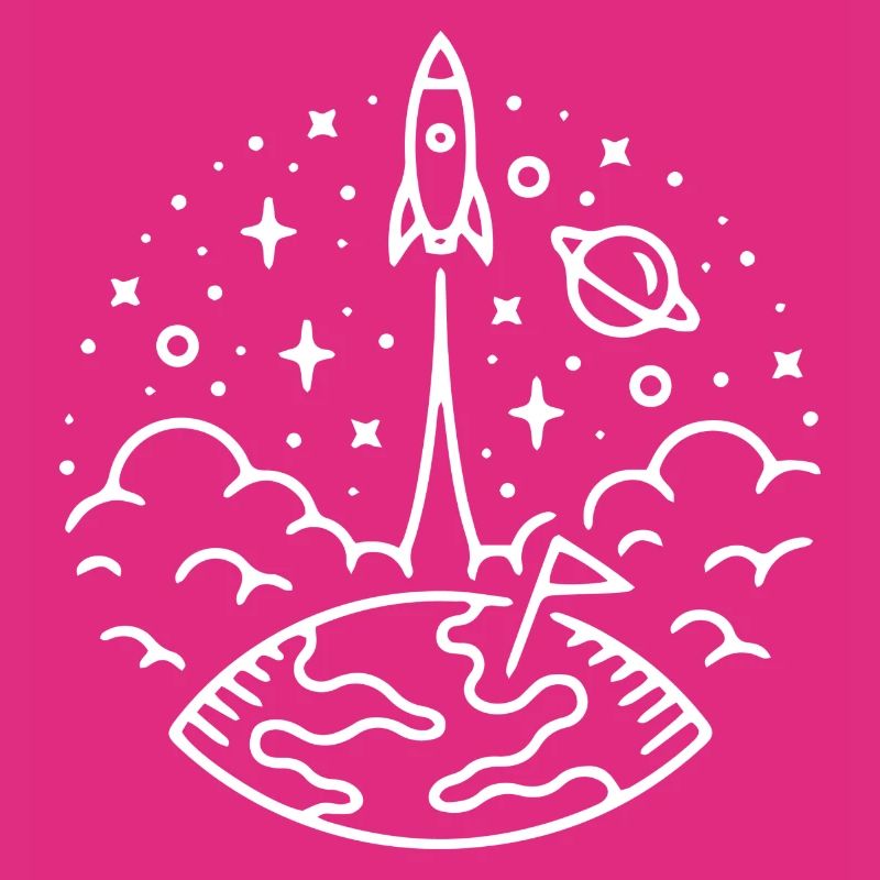 Rocket launch gift idea white