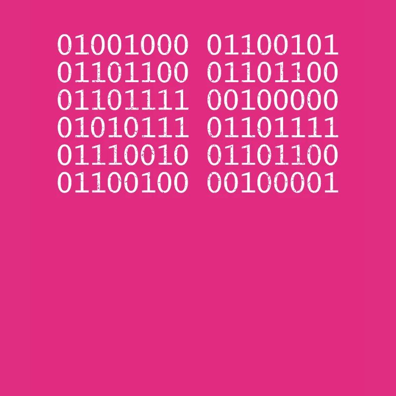 Hello World! Binary Unicode computer science