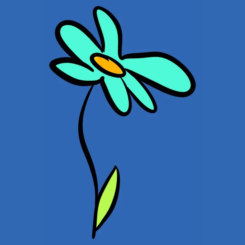 Illustration de fleur heureuse faite à la main