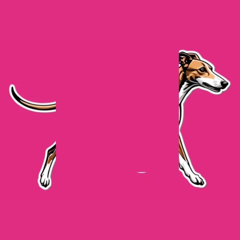 Dynamischer Windhund Lauf-Illustration