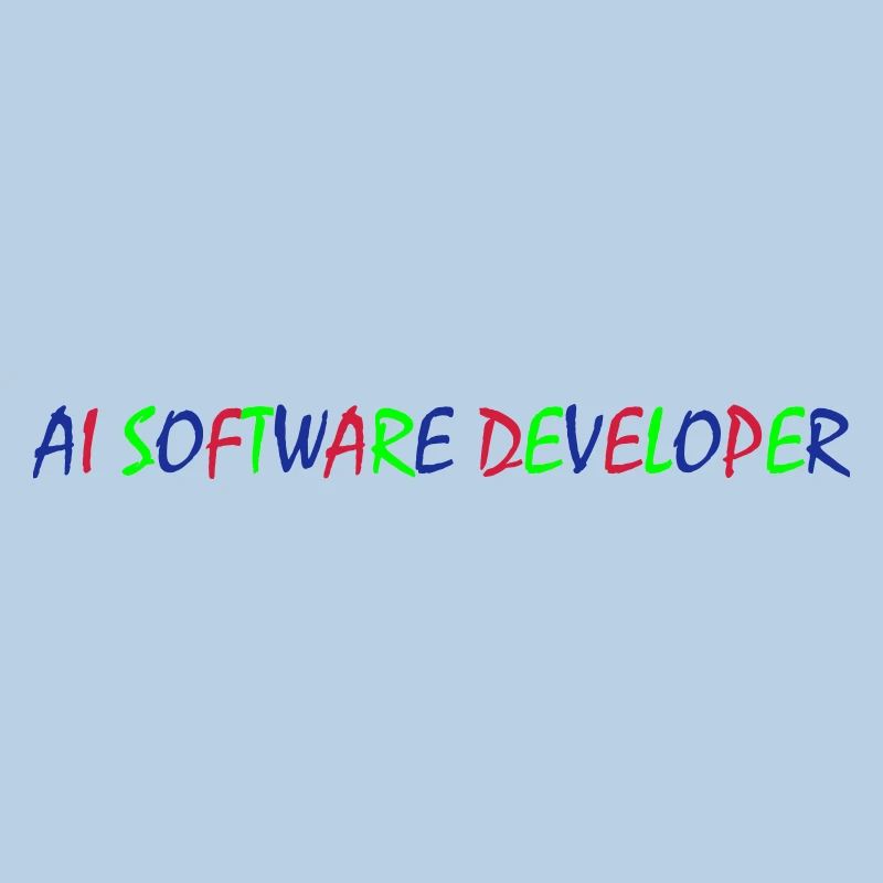 AI Software Developer – Bunte Typografie