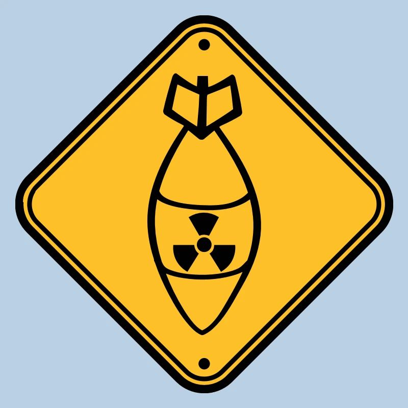 shield danger caution warning caution atomic bomb r
