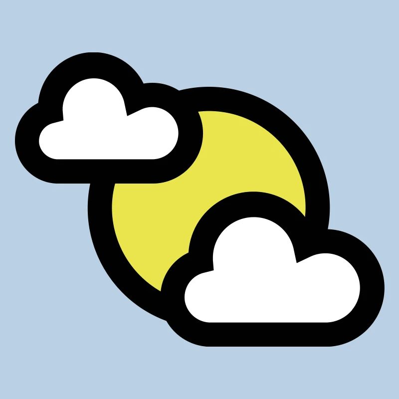 Wetter Symbol oder Icon teilweise bedeckt