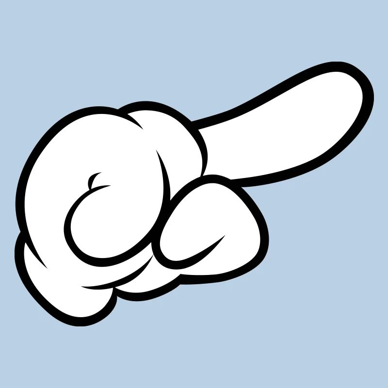 Comic Hand Pointing (Right)