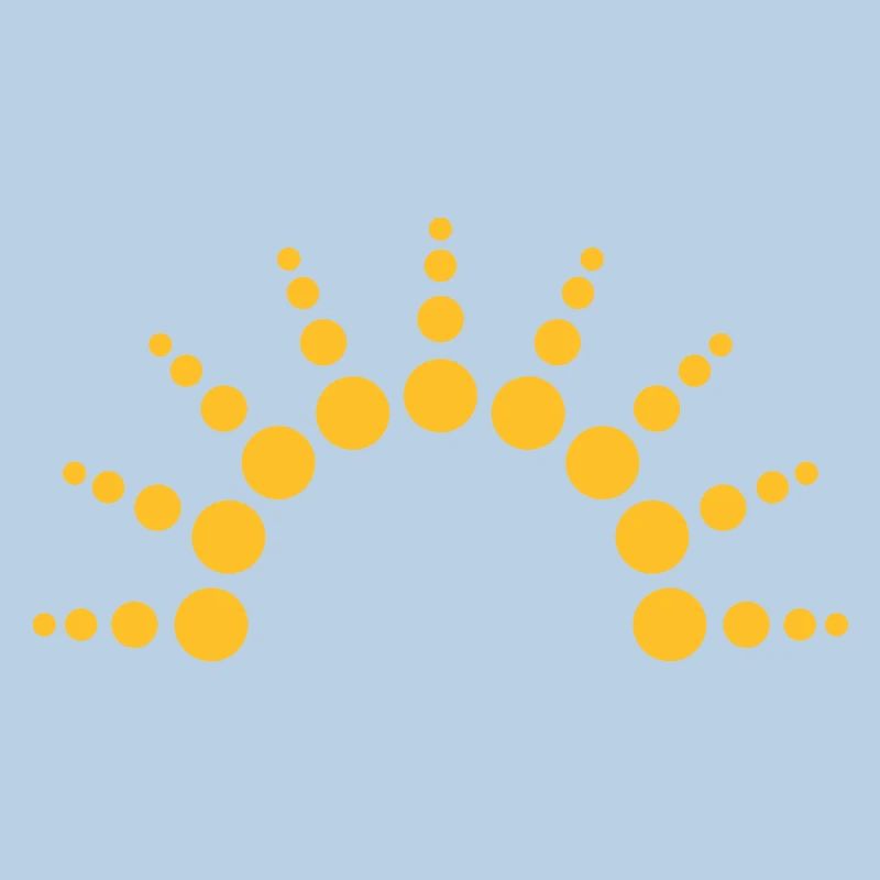 Half-circle circles points Sun logo