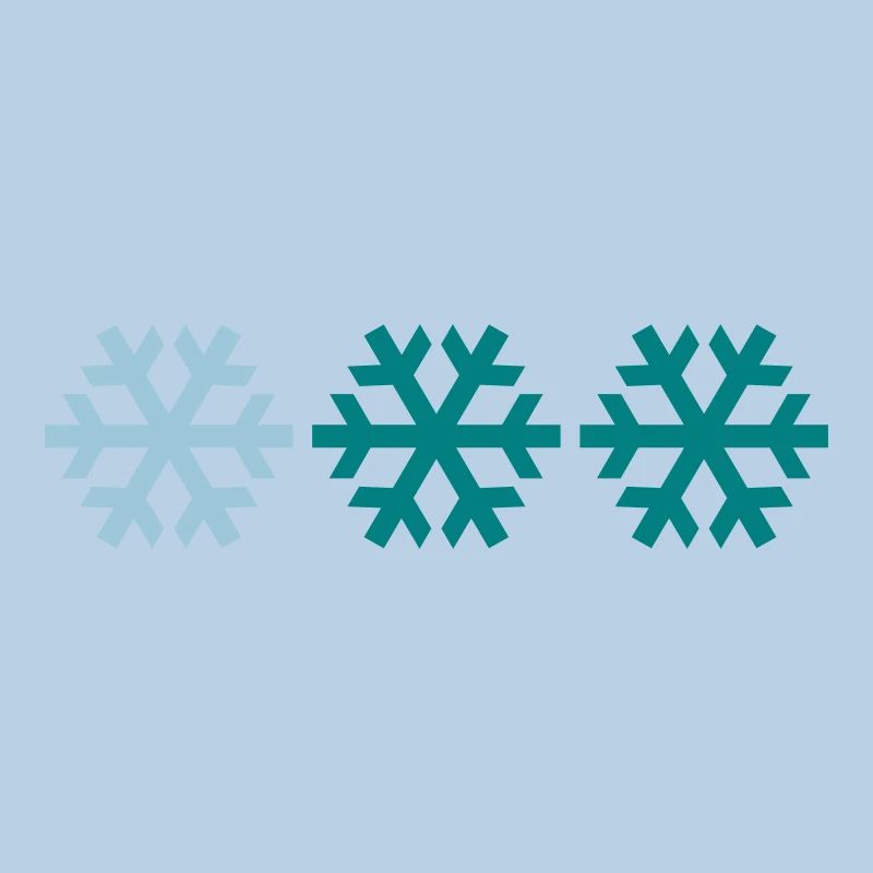 Trois flocons de neige