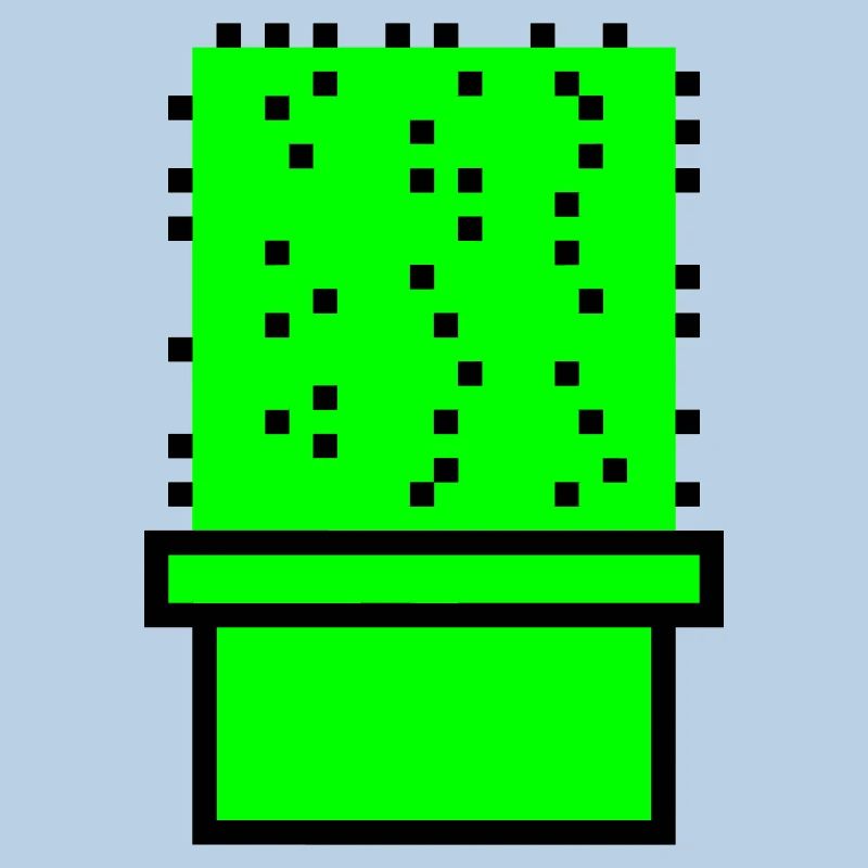 Cactus Cactus Rétro Jeu Vidéo Pot De Fleur Pixel