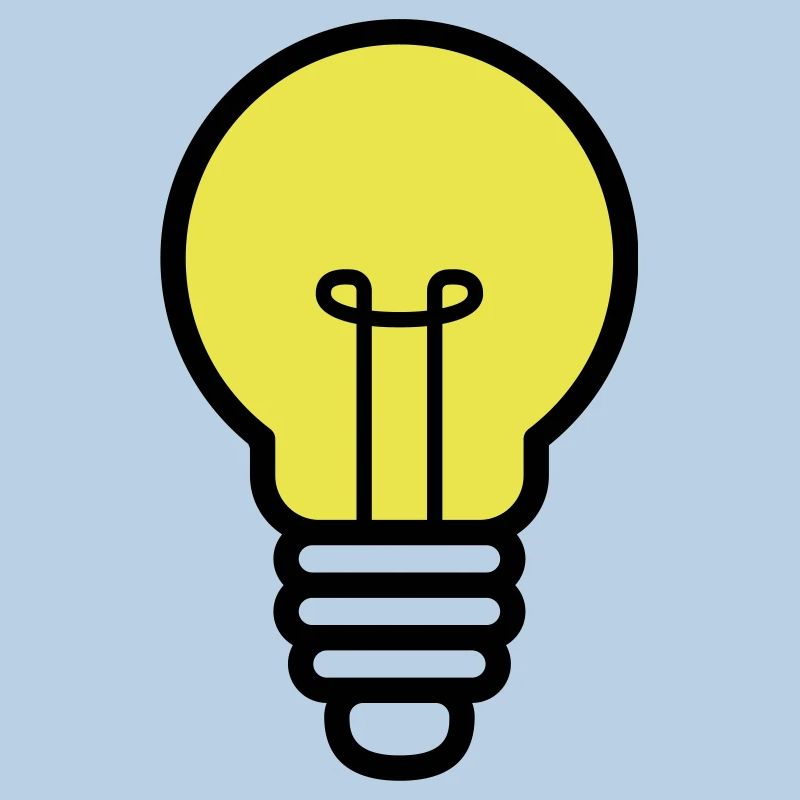 Light bulb lamp idea icon vector