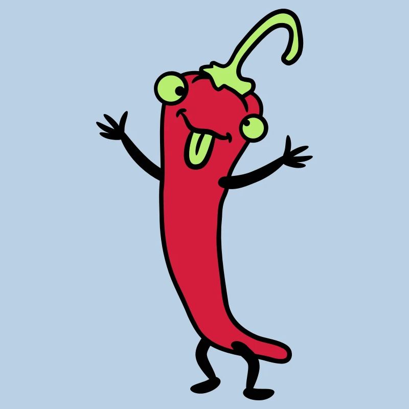 Chili Chilli Peperoni Scharf Lustig Comic
