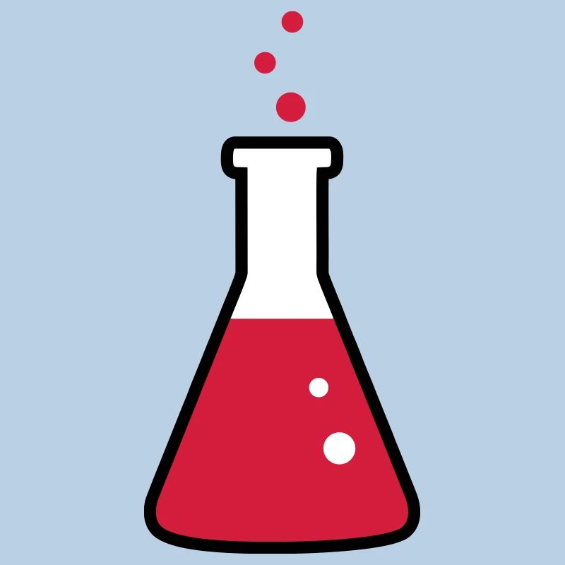 Laboratory flask, science, chemistry (3 colors)