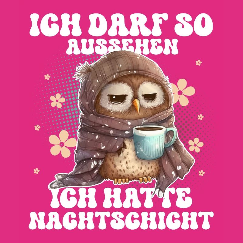 Nachtschicht Eule Kaffee Müde