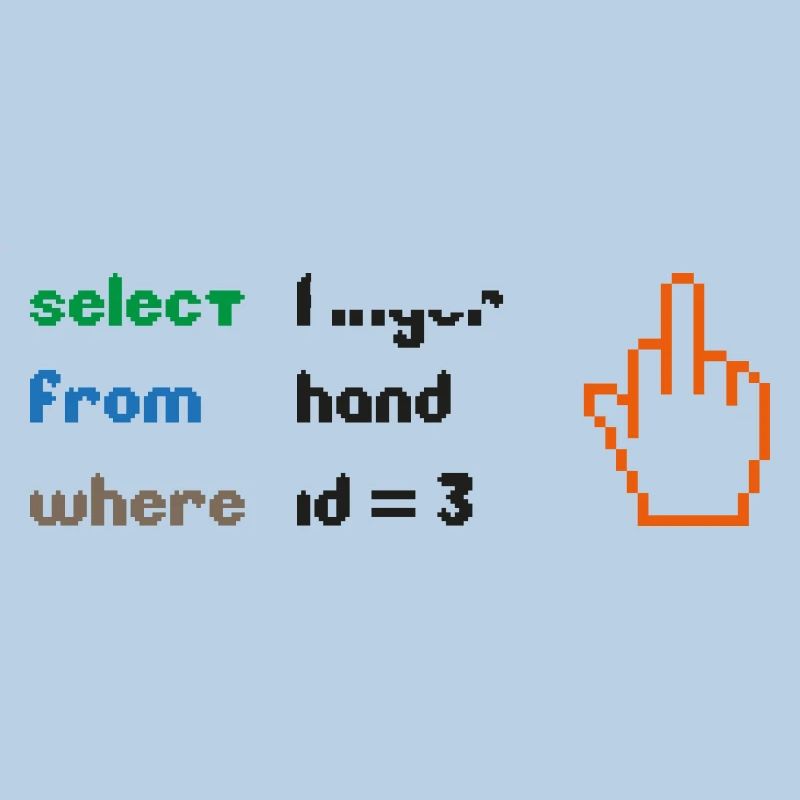 Funny SQL Query: 8-Bit Middle Finger for Geeks