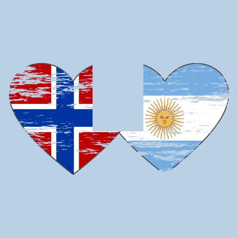Norvège Argentine Drapeau utilisé