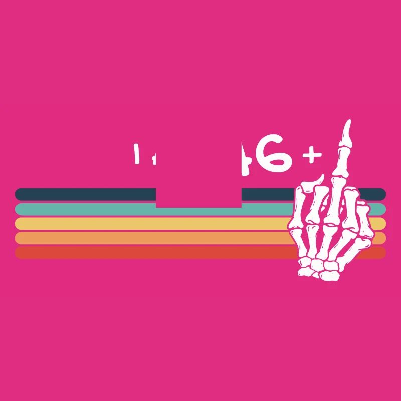 Ich bin nicht 47, ich bin 46 plus Mittelfinger Retro
