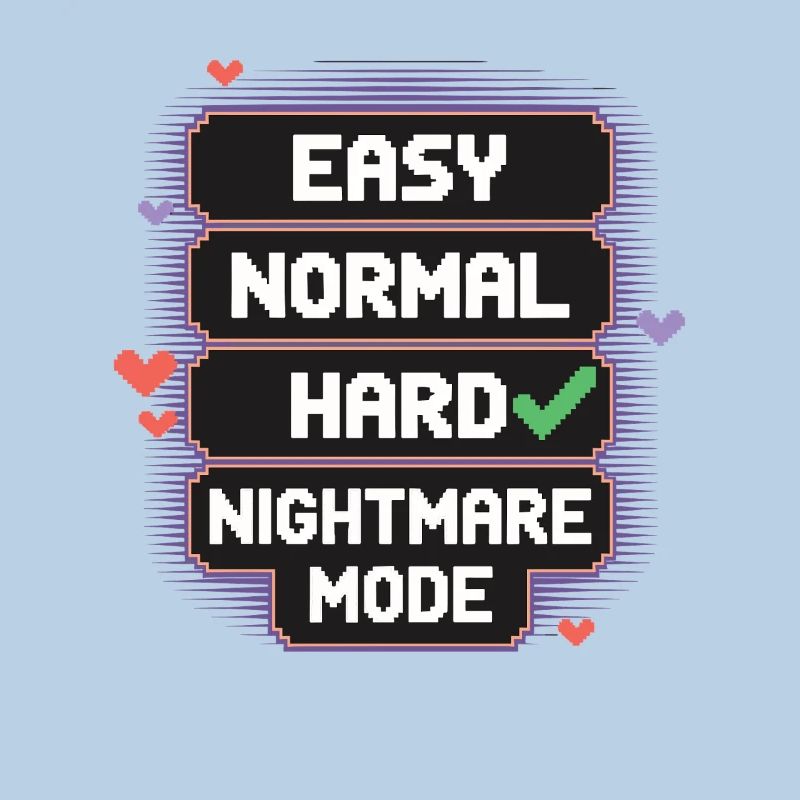 Sélectionnez la difficulté : Vie – Mode Cauchemar 8 bits