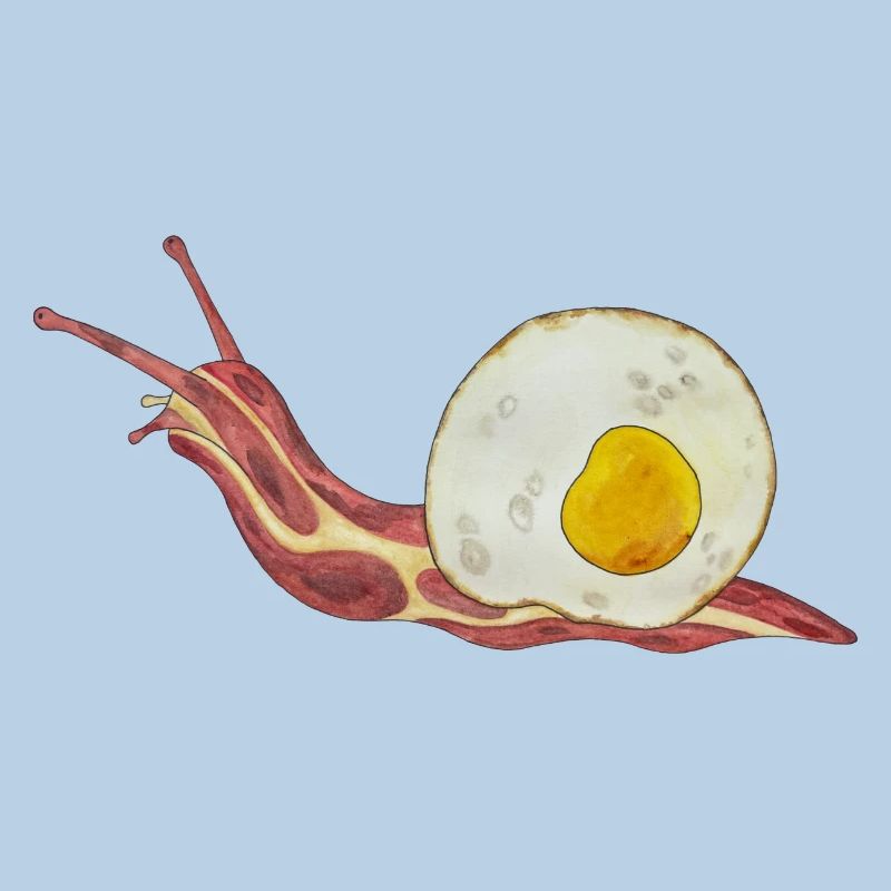 Baconschnecke Bacon and egg Spiegelei