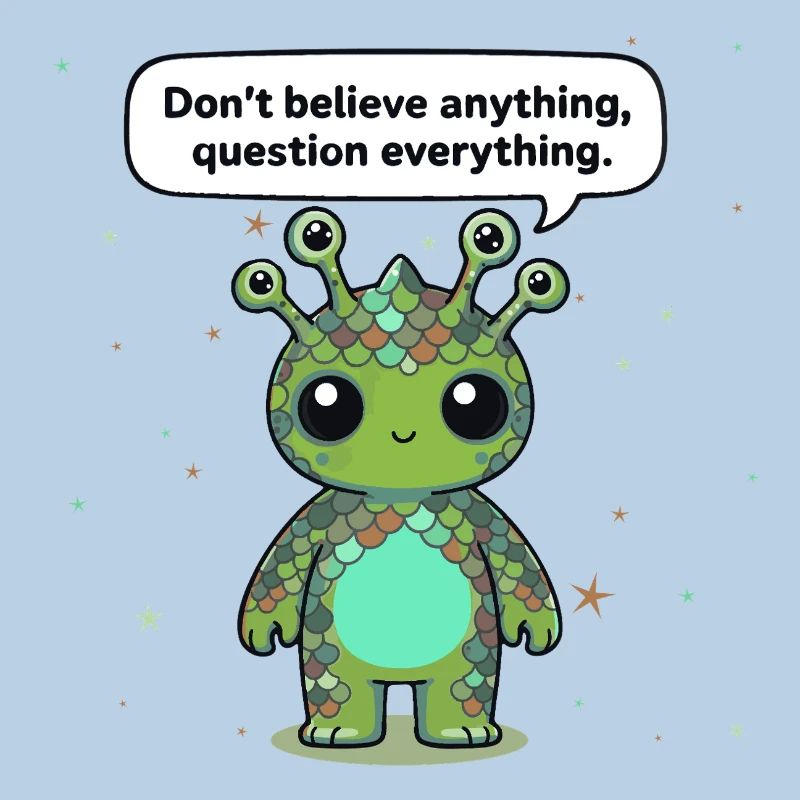 Curious Alien - Statement: Question everything