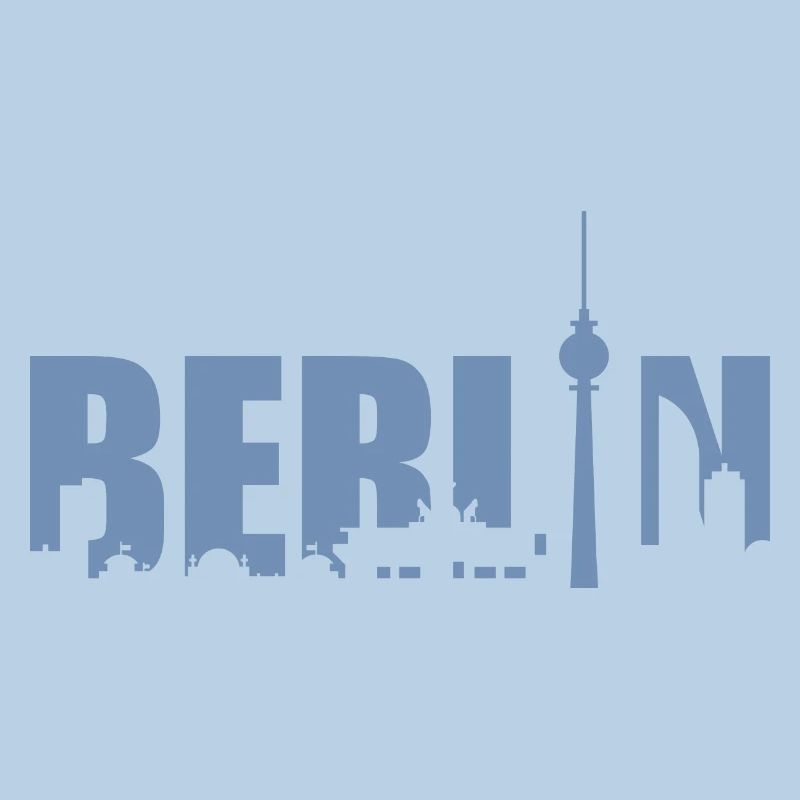 Berliner Skyline Design Silhouette Fernsehturm
